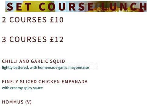 Layla Restaurant menu
