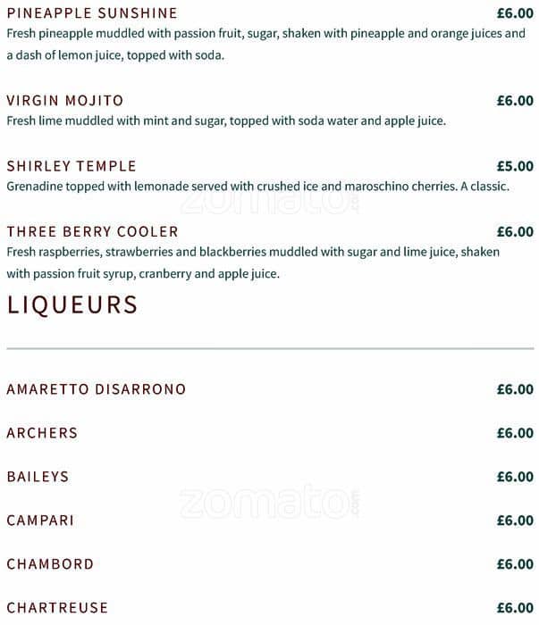 Layla Restaurant menu