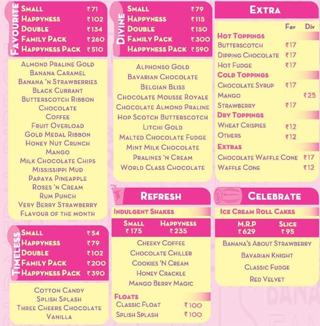 Baskin Robbins Menu, Menu for Baskin Robbins, Medavakkam, Chennai - Zomato