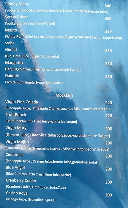 Bottom Sip Bar & Restaurant menu