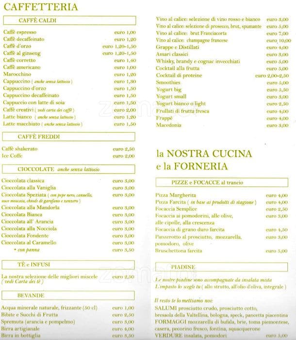 Menu di Tomaselli 