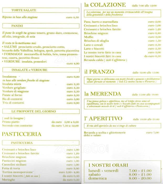 Menu di Tomaselli 