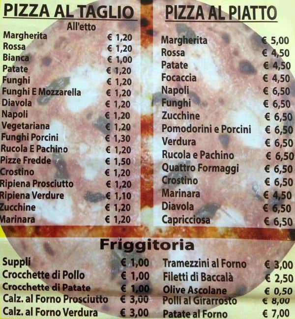 Menu di Pazzamente Pizza 2 Roma 