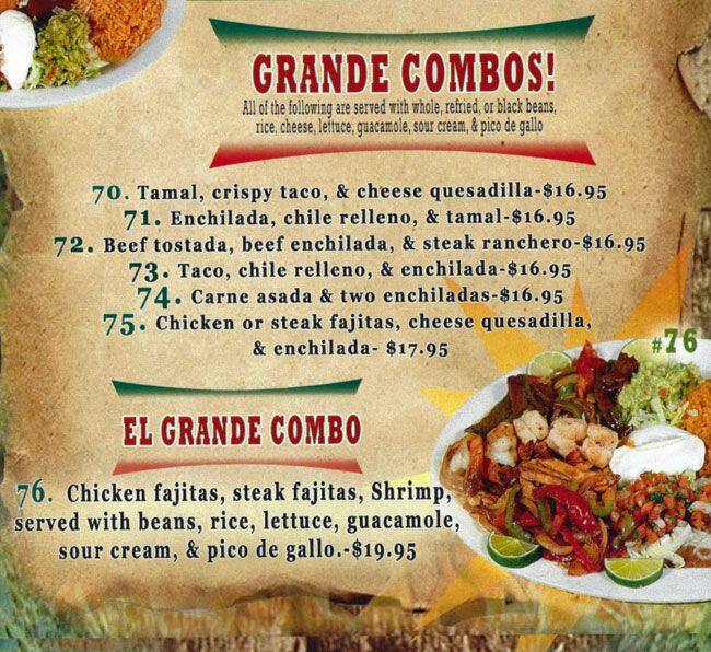 El Charro меню.