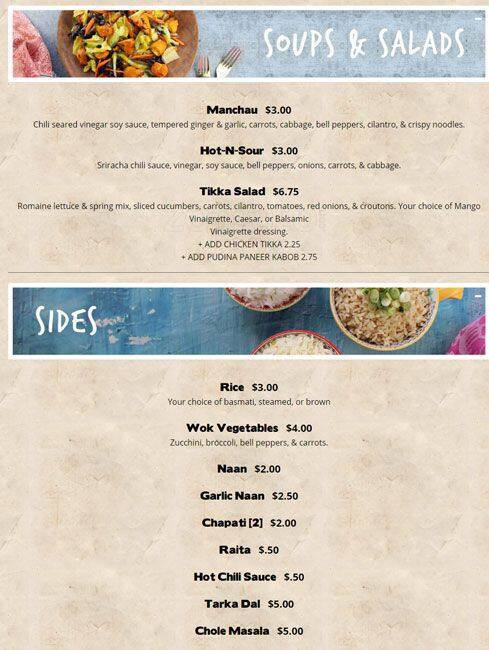 Menu at Masala Wok Austin (Techridge) restaurant, Austin, Center Ridge ...