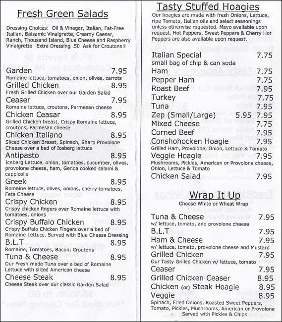 Lenny's Italian Deli Menu Urbanspoon/Zomato