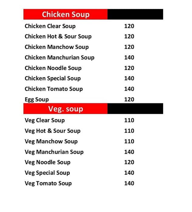 Camp Restaurant menu