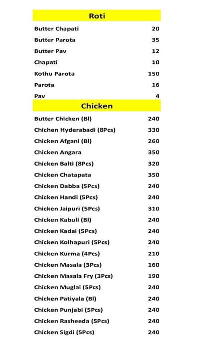 Camp Restaurant menu