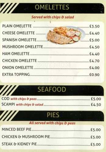 Workmans Cafe menu