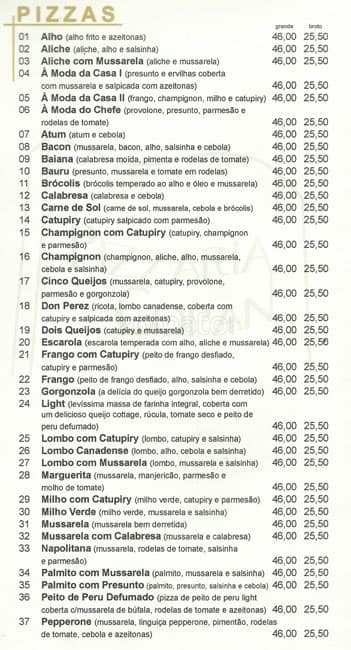 Padaria Copan cardápio