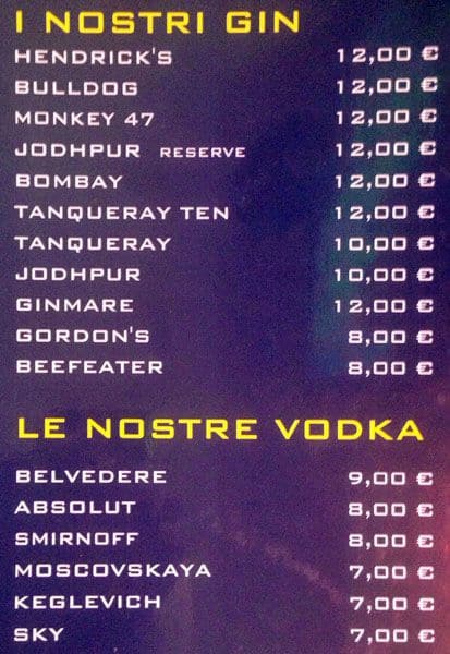 Menu di Momo Lido Navigli 