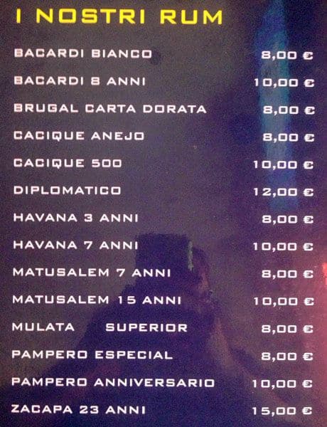 Menu di Momo Lido Navigli 