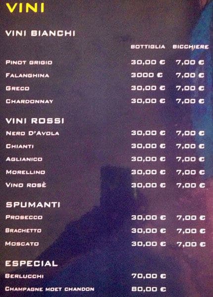 Menu di Momo Lido Navigli 