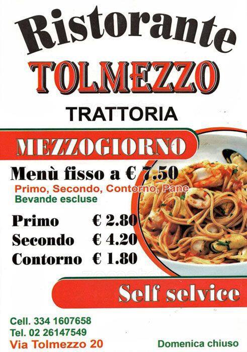 Menu di Ristorante Tolmezzo 