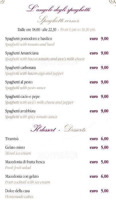 Menu di Max's Restaurant - Hotel Oxford 
