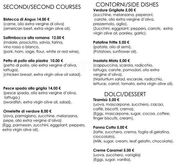 Menu di Max's Restaurant - Hotel Oxford 
