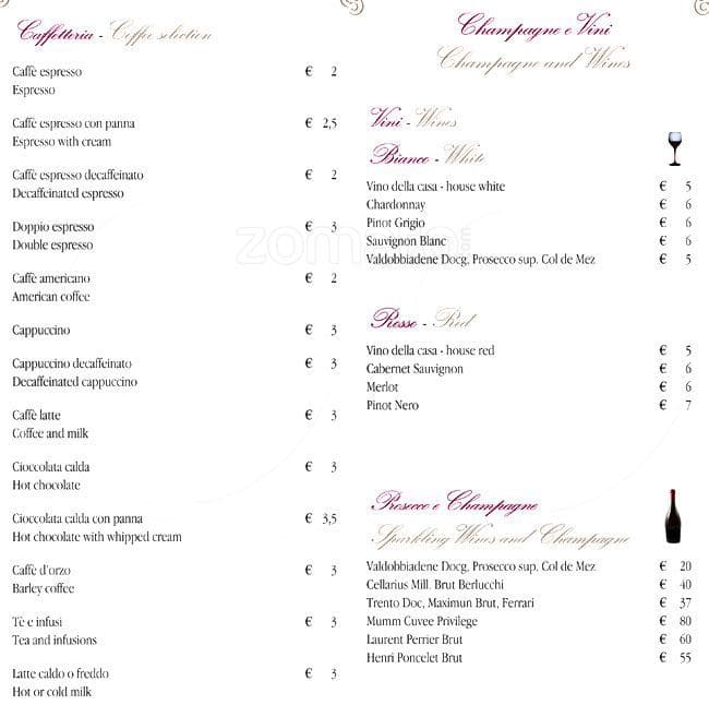 Menu di Max's Restaurant - Hotel Oxford 