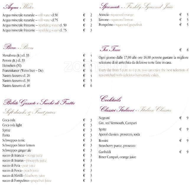 Menu di Max's Restaurant - Hotel Oxford 