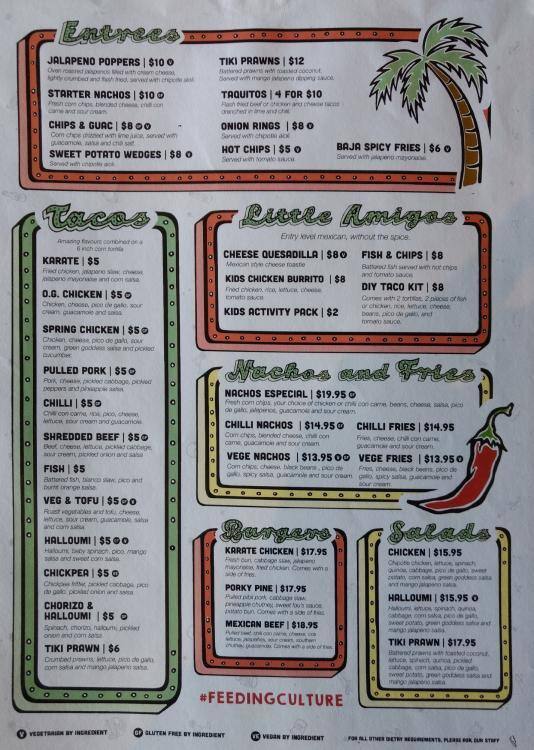 Beach Burrito Company Menu, Menu for Beach Burrito Company