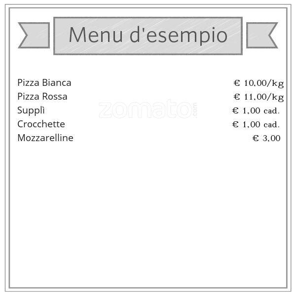 Menu di Metamorfosi 
