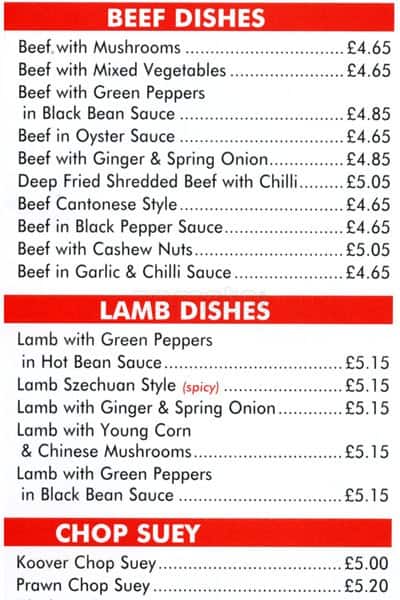 Koover menu