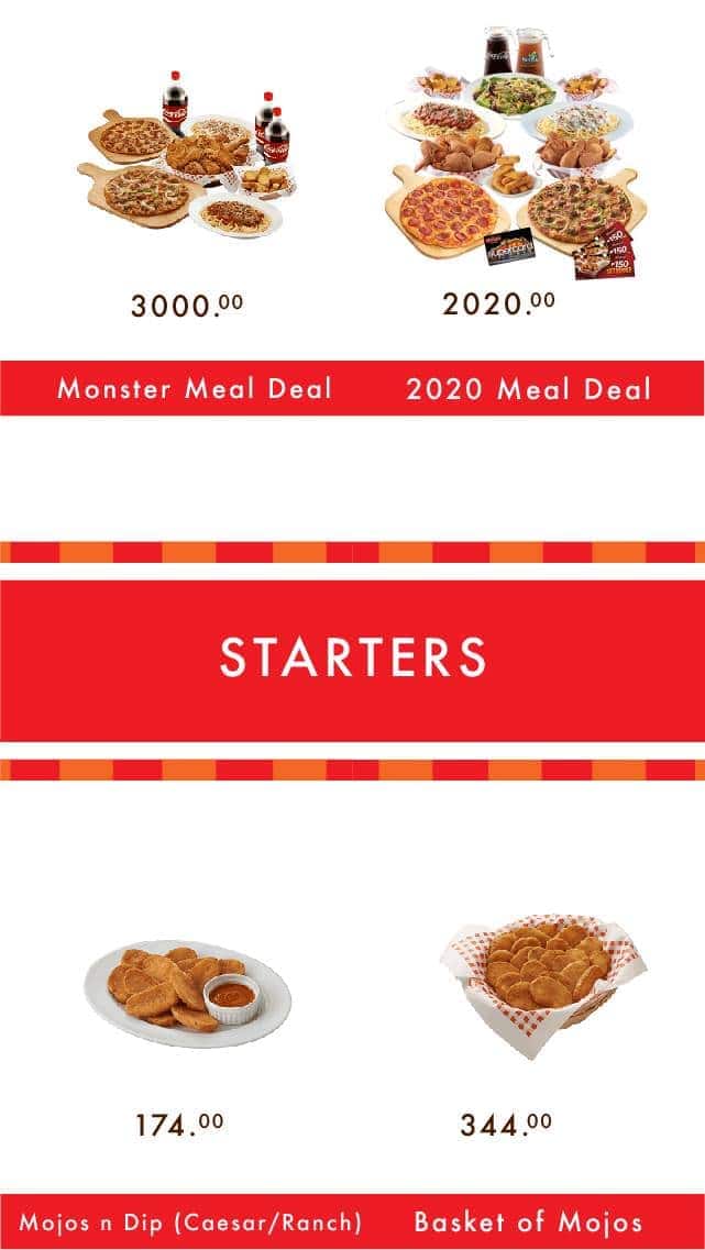 Shakey's menu