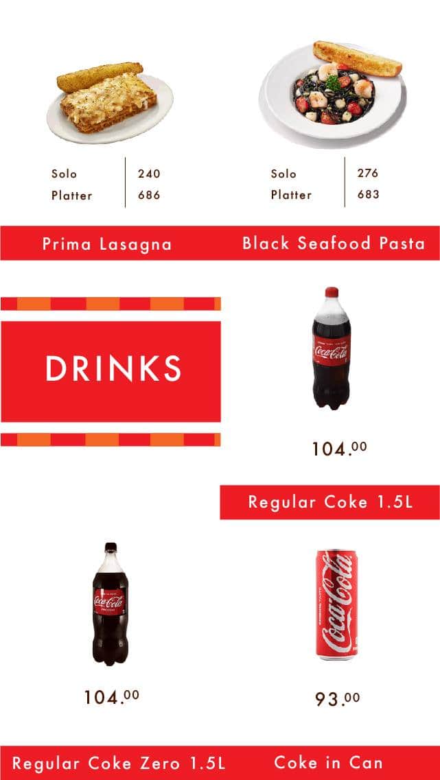 Shakey's menu