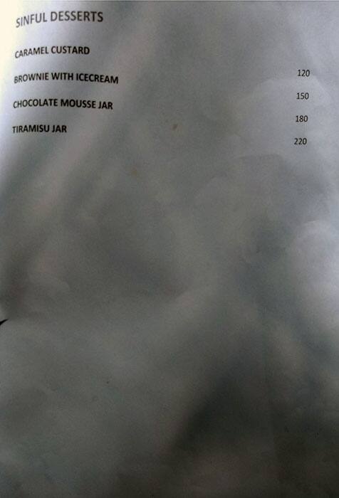 Menu At Cafe Eastwood Pune Chintamani Pride Building