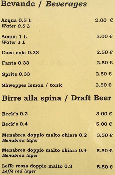 Menu di Ristorante Gusto Pinto 