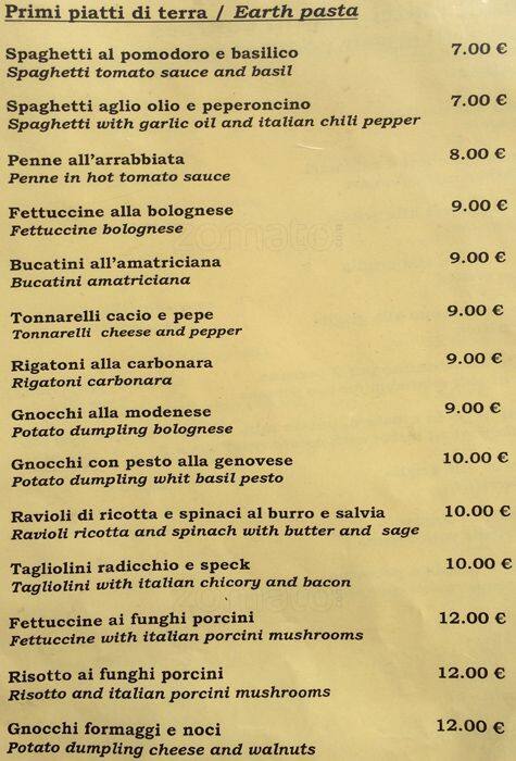 Menu di Ristorante Gusto Pinto 