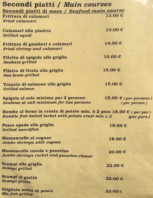 Menu di Ristorante Gusto Pinto 