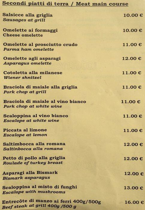 Menu di Ristorante Gusto Pinto 