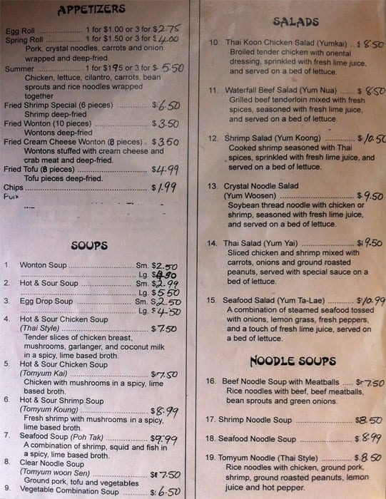 Menu At Thai Koon Restaurant Amarillo   Cc655b937490d70fe20f78e4677c7bae 