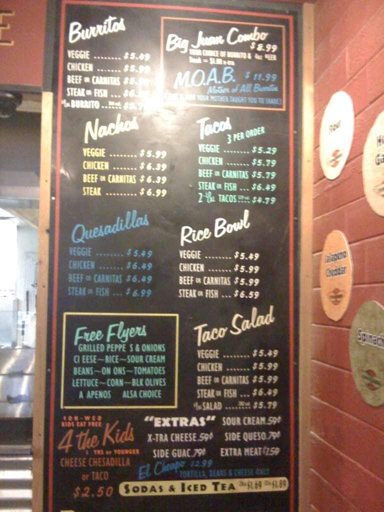 Flying Burrito Co Menu, Menu for Flying Burrito Co, Fayetteville ...