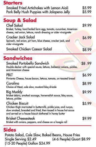 Sugarfire Smoke House Menu, Menu for 