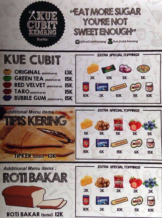 Kue Cubit Kemang Kemang Menu