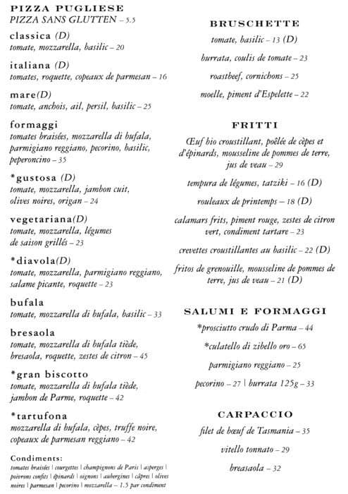 Toto Cucina Italiana Menu, Menu for Toto Cucina Italiana, Mar Mikhael ...