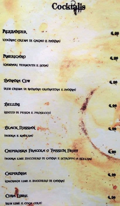 Menu di Ottocento 
