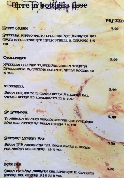 Menu di Ottocento 