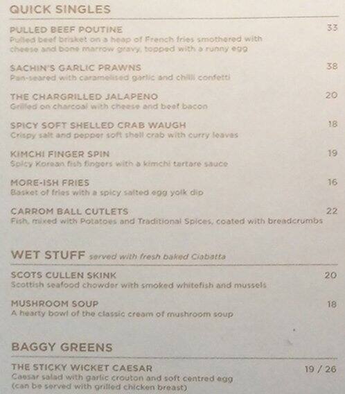 The Sticky Wicket Menu Menu For The Sticky Wicket Bukit Damansara Kuala Lumpur