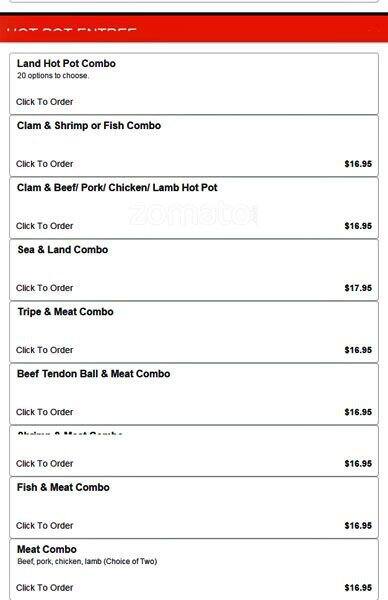 Carta de Sushi Kitchen & Hot Pot