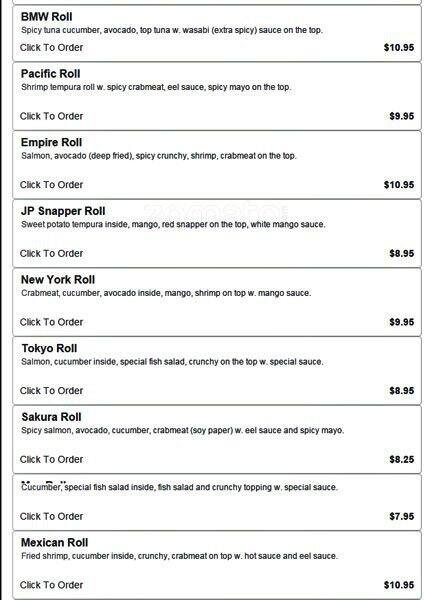 Carta de Sushi Kitchen & Hot Pot