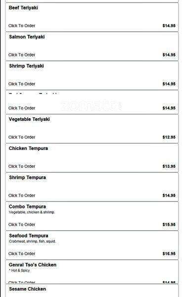 Carta de Sushi Kitchen & Hot Pot