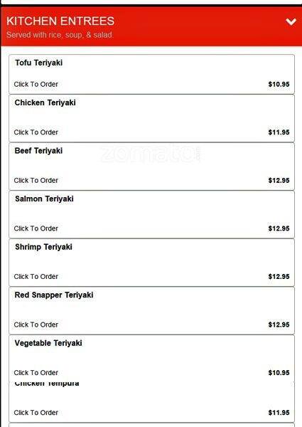 Carta de Sushi Kitchen & Hot Pot