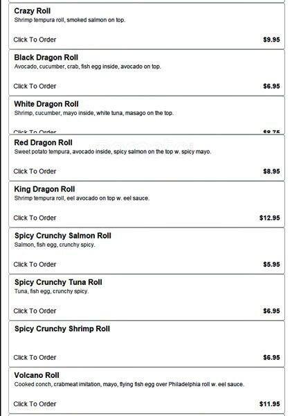 Carta de Sushi Kitchen & Hot Pot