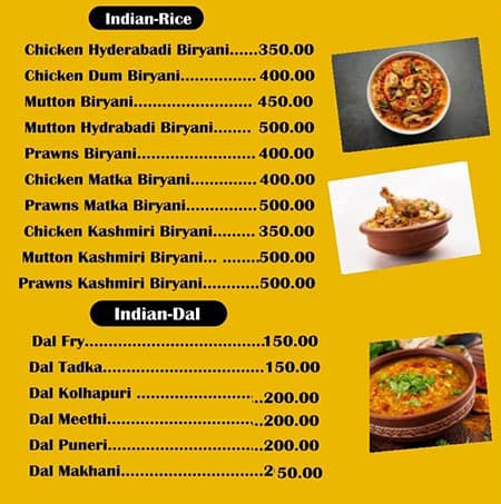 Menu at Mi Thanekar, Thane