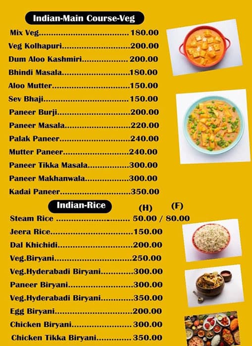 Menu at Mi Thanekar, Thane