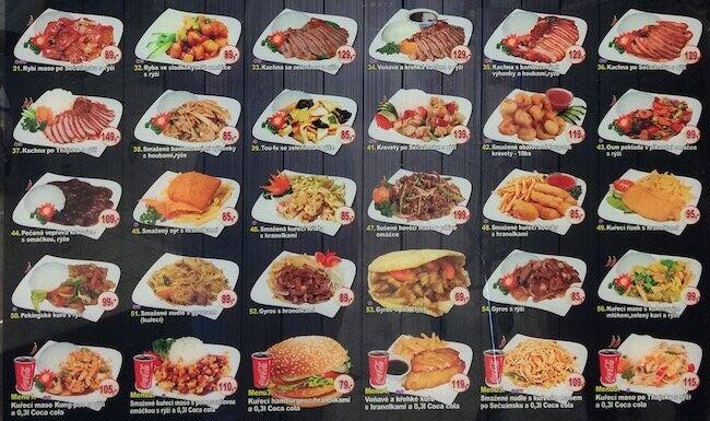Carta de Chinese Food