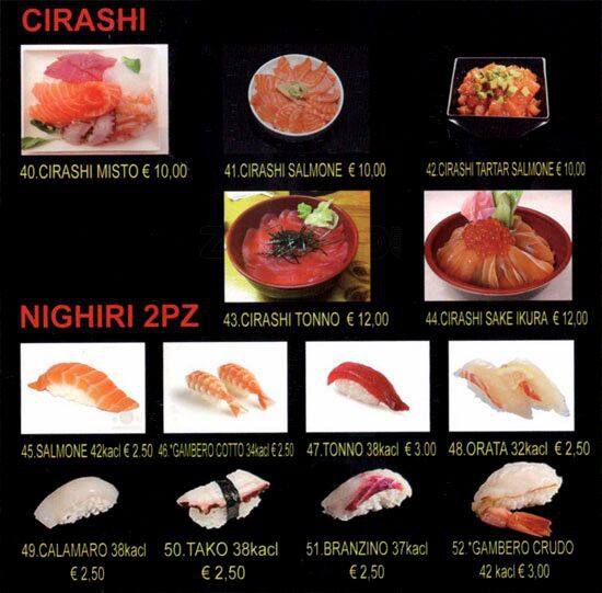 Menu di Dao Sushi 