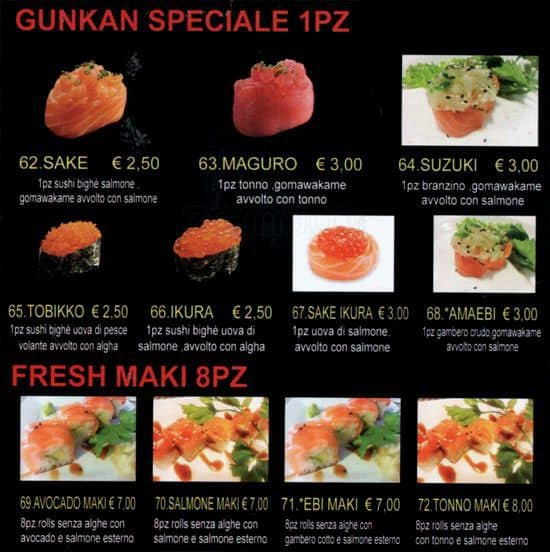 Menu di Dao Sushi 